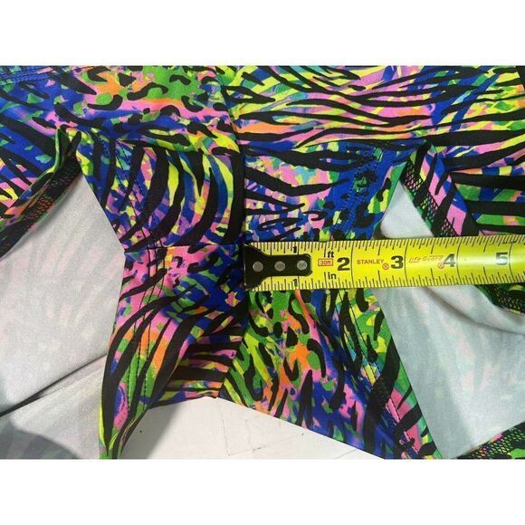GK Elite Gymnastic Dance Leotard like Shorts Animal Print Multicolor New AL - Picture 7 of 9